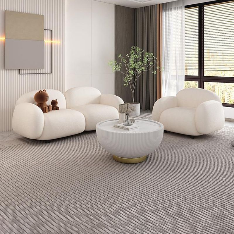 Contemporary Standard Sofa Sewn Pillow Back Sofa for Bonus Room