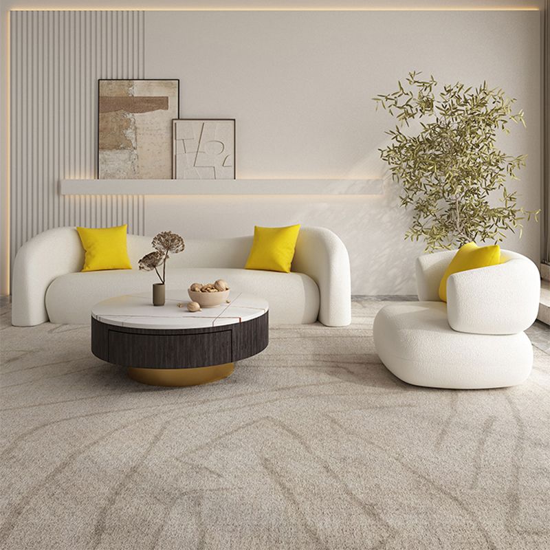 Contemporary Tight Back Sofa Tuxedo Arm Settee Couch in White Clearhalo 'furn' 'furn_sofas' 'Furniture' 'Living Room Furniture' 'Sofa' 'sofas' 1200x1200_fcc37d9f-ad96-4466-b47a-1307f724c8b4