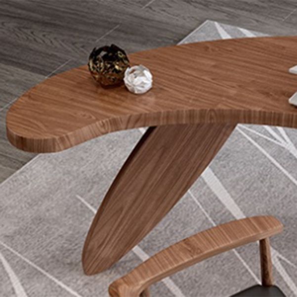 Modern Unconventional Shape Office Desk Solid Wood Writing Desk for Home Clearhalo 'furn' 'furn_office_desk' 'Furniture' 'Office Desks' 'Office Furniture' 'office_desk' 1200x1200_fcc49d15-13c1-4531-883d-2114c4a50f8b