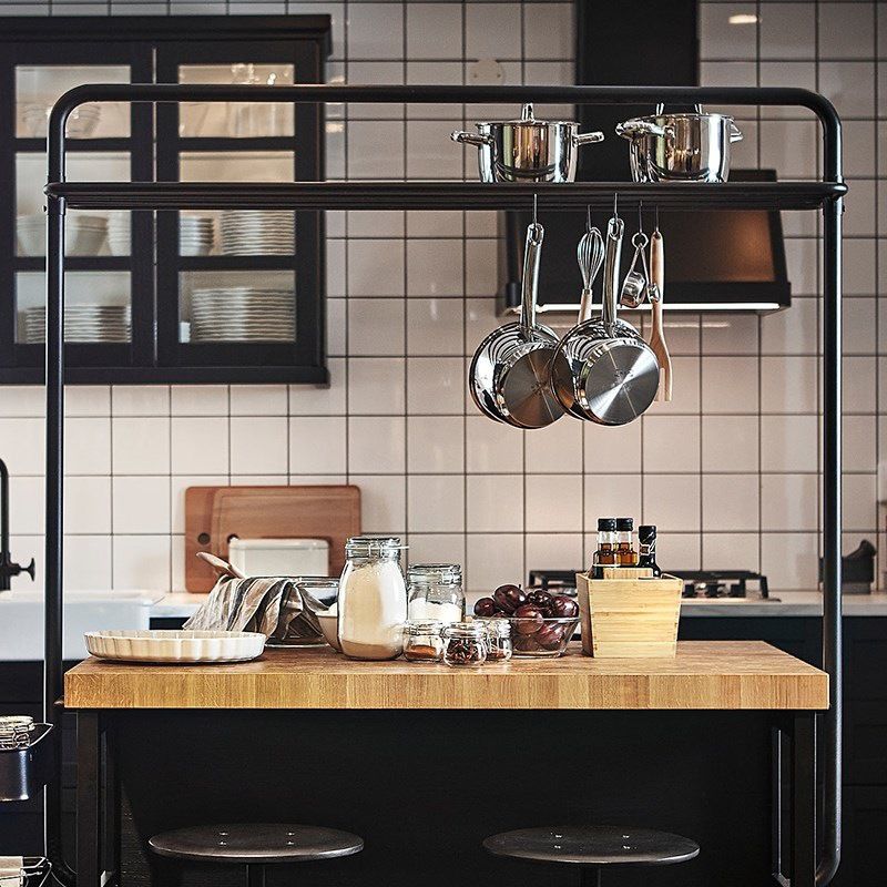 Home Dining Kitchen Island Table Modern Wooden Rectangular Prep Table Clearhalo 'furn' 'furn_kitchen_islands_carts' 'Furniture' 'Kitchen & Dining Furniture' 'Kitchen Islands & Carts' 'kitchen_islands_carts' 1200x1200_fcc54052-7af0-438a-bb79-9d2c0df116de