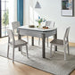 Contemporary Rectangular and Round White Dining Table with Wooden Legs