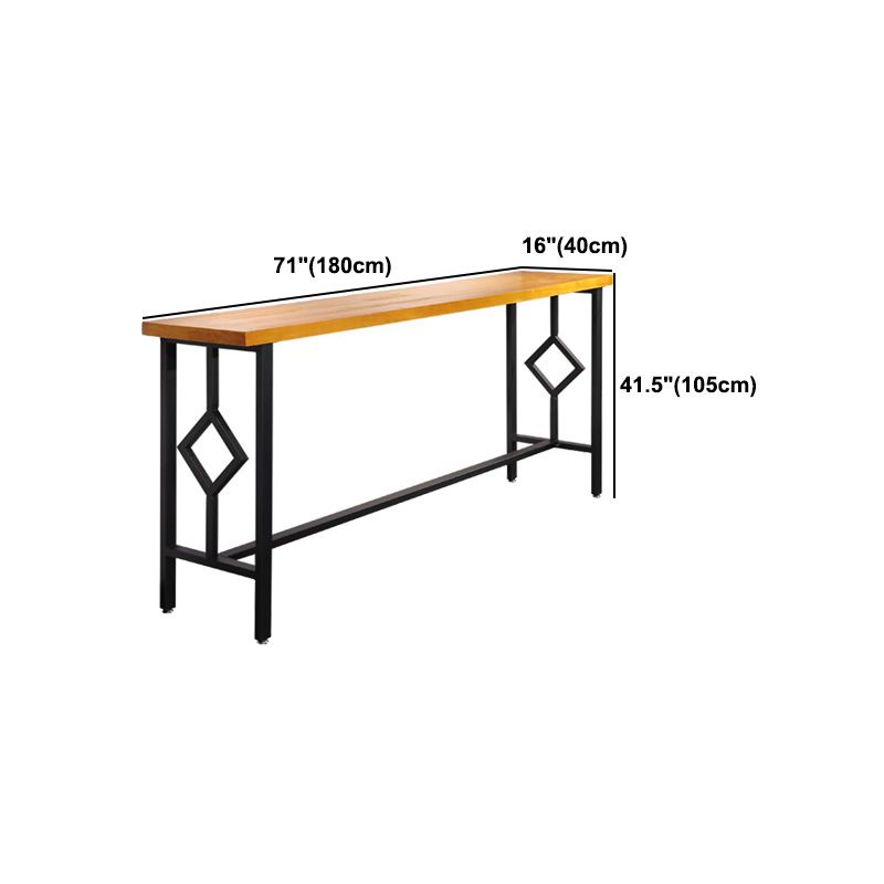 Industrial Style Wood Top Bar Table 42-inch Height Counter Table for Coffee Shop Clearhalo 'Bar Furniture' 'Bar Tables' 'bar_tables' 'furn' 'furn_bar_tables' 'Furniture' 'furniture_bar_tables' 'Kitchen & Dining Furniture' 1200x1200_fcc61929-0631-4ff3-8e77-145e2ceb96a6