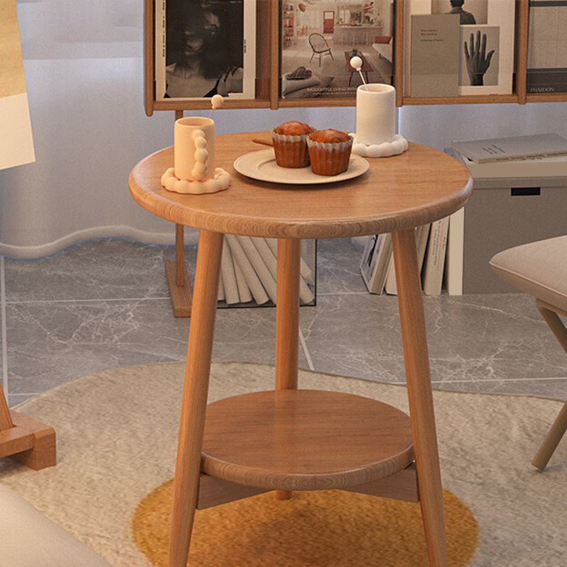 Modernistic Corner Table with Storage Round Double Tier Living Room End Table Clearhalo 'Coffee & Accent Tables' 'End & Side Tables' 'end_side_tables' 'furn' 'furn_end_side_tables' 'Furniture' 'Living Room Furniture' 1200x1200_fcc69f2b-88c6-41bd-a5b2-848bc2feac52