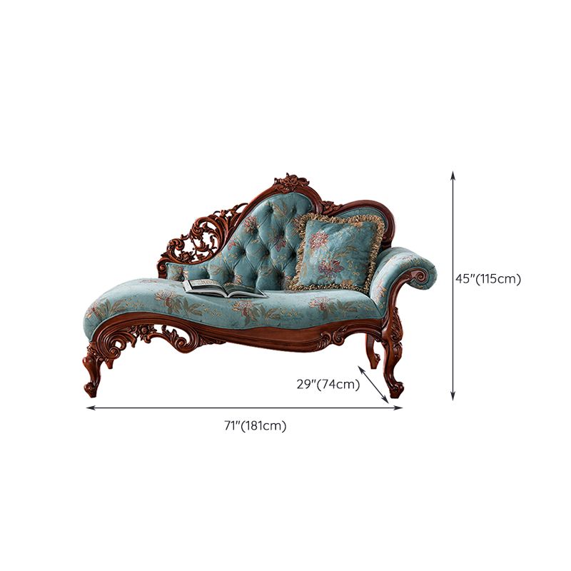 French Country Upholstered Chaise Lounge Couch One Armed Lounge Chair