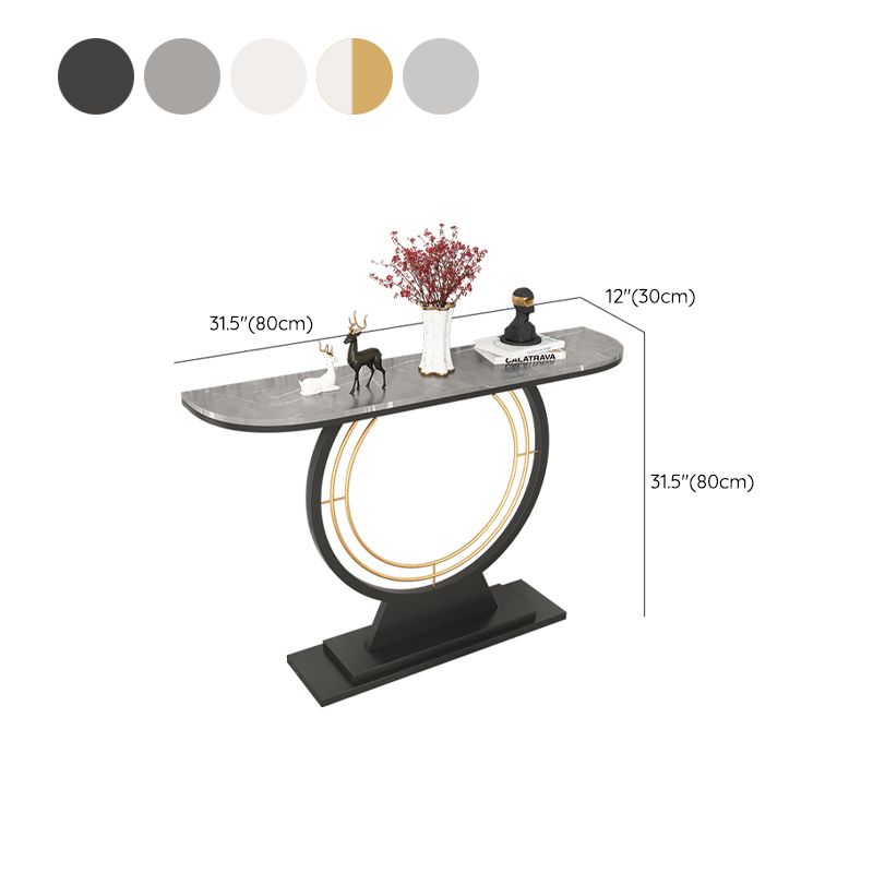 Console di mezza luna di accento contemporanea con console di mezza luna