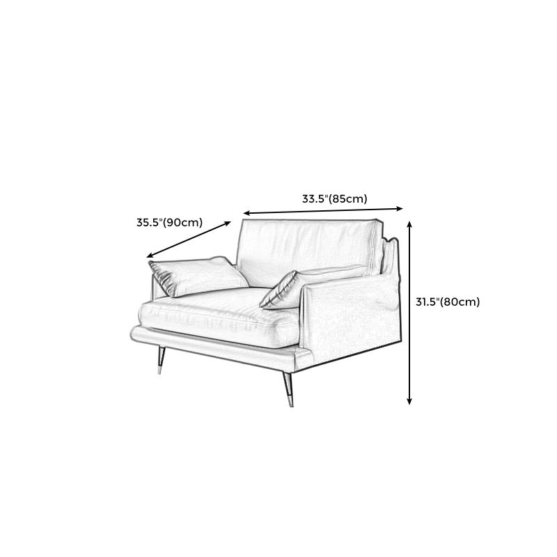 31.50" H Square Arm Modern Sofa with Cushions Dark Brown Standard Sofa Clearhalo 'furn' 'furn_sofas' 'Furniture' 'furniture_sofas' 'Living Room Furniture' 'Sofa' 'sofas' 1200x1200_fcc80f34-3f0d-49de-90d1-88566e4ab8f8