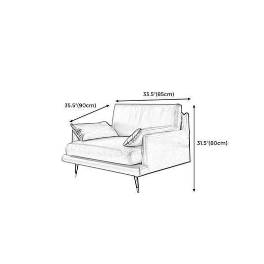 31.50" H Square Arm Modern Sofa with Cushions Dark Brown Standard Sofa Clearhalo 'furn' 'furn_sofas' 'Furniture' 'furniture_sofas' 'Living Room Furniture' 'Sofa' 'sofas' 1200x1200_fcc80f34-3f0d-49de-90d1-88566e4ab8f8