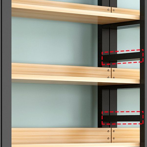 Modern Etagere Mental Bookcase Open Back Bookshelf for Balcony and Living Room Clearhalo 'Bookcases' 'furn' 'furn_bookcases' 'Furniture' 'Office Furniture' 1200x1200_fcc861c4-dd96-4c66-a081-414dbd95bc8c