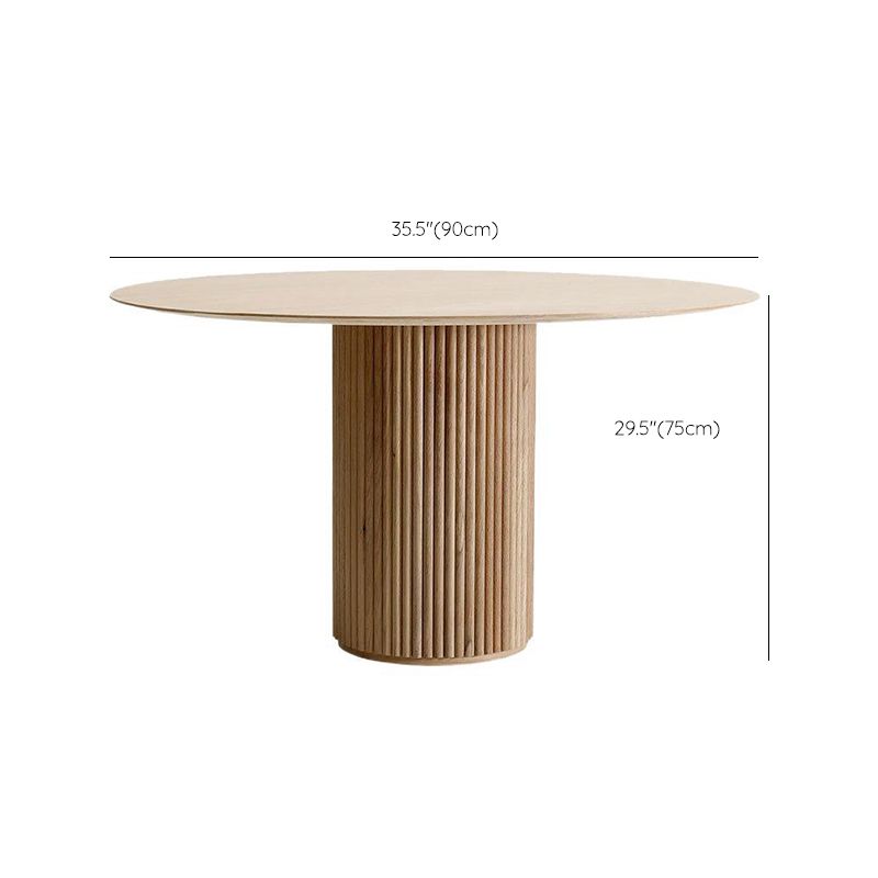 Round Pedestal Base Dining Table Modern Wood Table for Dining Room Clearhalo 'Dining Tables & Seating' 'Dining Tables' 'dining_table' 'furn' 'furn_dining_table' 'Furniture' 'Kitchen & Dining Furniture' 1200x1200_fcc9fc14-13c9-4aac-b865-d6dc18eb90fd