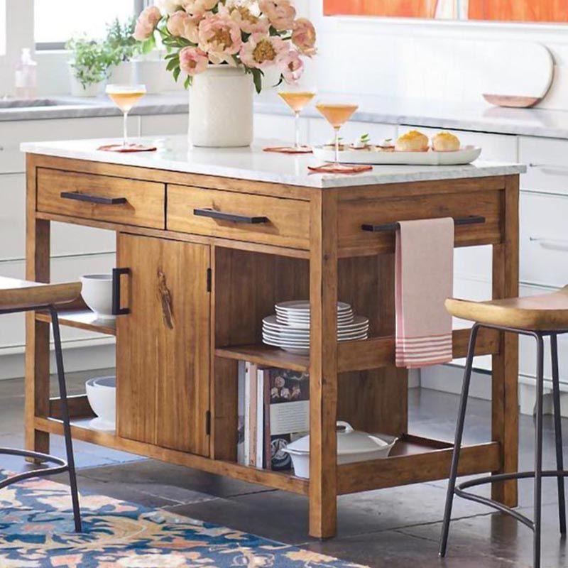 Tavolo da cucina sinterizzato da cucina stazionaria moderna con asciugamano