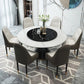 Traditional Luxury Dining Room Table Rectangle Sintered Stone Table with Pedestal Base Clearhalo ' dining_table' 'Dining Tables & Seating' 'Dining Tables' 'furn' 'furn_dining_table' 'Furniture' 'furniture_dining_table' 'Kitchen & Dining Furniture' 'kitchen&dining_furn' 'kitchen' 'kitchen_dining_table' 1200x1200_fccc03ee-9b7b-469f-a24f-3a5ad18074f7