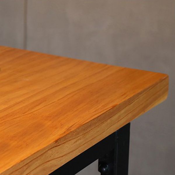Mesa de bar con caballete rectangular para interiores industriales en metal y madera