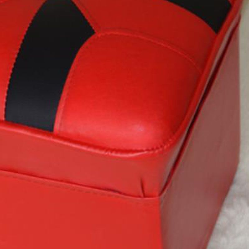 Mid-Century Modern Pouf Ottoman Faux Leather Upholstered Solid Color Square Ottoman Clearhalo 'furn' 'furn_ottomans_poufs' 'Furniture' 'Living Room Furniture' 'Ottomans & Poufs' 'ottomans_poufs' 1200x1200_fccf4b50-9d49-4dc5-9bd0-922832ca9db2