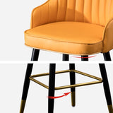 Scandinavian Living Room Armed Stool Matte Finish Leather Barstool Clearhalo 'Bar Furniture' 'Bar Stools' 'bar_stools' 'furn' 'furn_bar_stools' 'Furniture' 'furniture_bar_stools' 'Kitchen & Dining Furniture' 1200x1200_fccf8b38-3b73-4f62-98c9-ee005ffead87