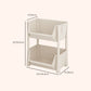 Contemporary Plastic Bookshelf White Standard Shelf Bookcase for Study Room