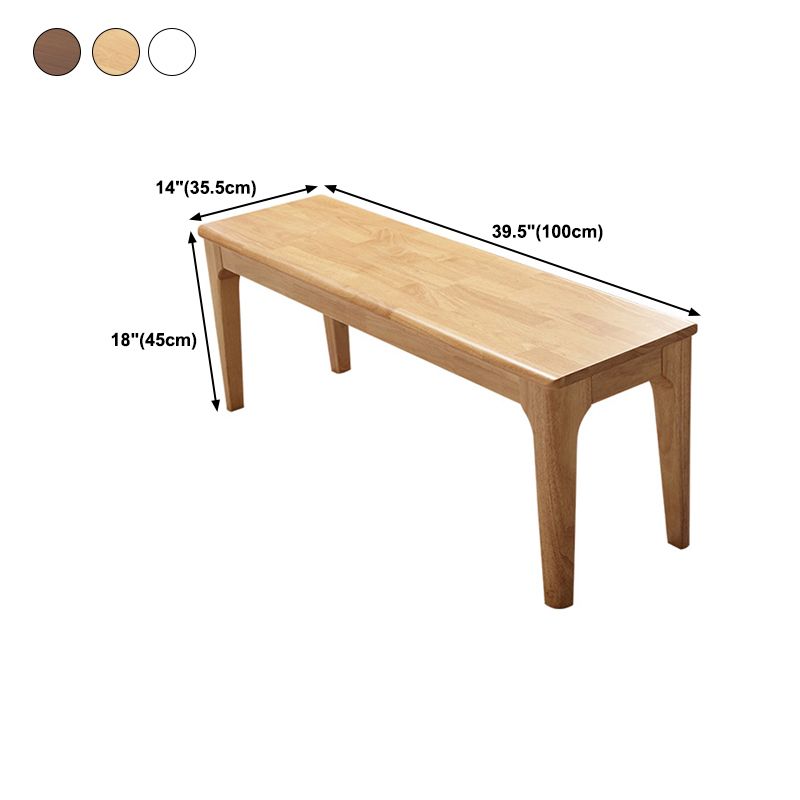 17.7"H Modern Entryway and Bedroom Bench Solid Wood Rubberwood Bench Clearhalo 'Benches' 'Chairs & Seating' 'furn' 'furn_benches' 'Furniture' 'Living Room Furniture' 1200x1200_fcd42347-bb1b-4a6b-85fb-6d8524941acc