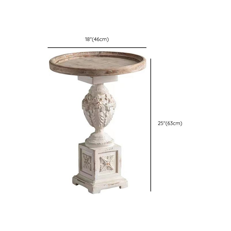 Round Pedestal Side Table French Rustic Side End Snack Table Clearhalo 'Coffee & Accent Tables' 'End & Side Tables' 'end_side_tables' 'furn' 'furn_end_side_tables' 'Furniture' 'Living Room Furniture' 1200x1200_fcd614da-8ccd-4898-a542-a4b7ed1377d7