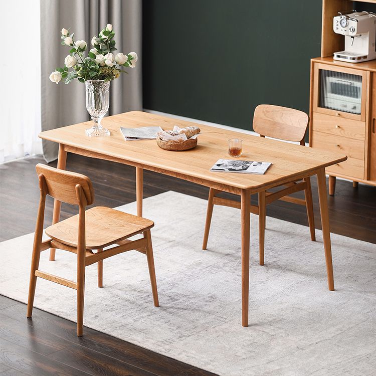 Solid Wood Rectangle Dining Table in Nature Contemporary Kitchen Wood Table with 4 Legs Clearhalo ' dining_table' 'Dining Tables & Seating' 'Dining Tables' 'furn' 'furn_dining_table' 'Furniture' 'furniture_dining_table' 'Kitchen & Dining Furniture' 'kitchen&dining_furn' 'kitchen' 'kitchen_dining_table' 1200x1200_fcd65f21-1cdd-42b5-a6dc-100773a4fca4