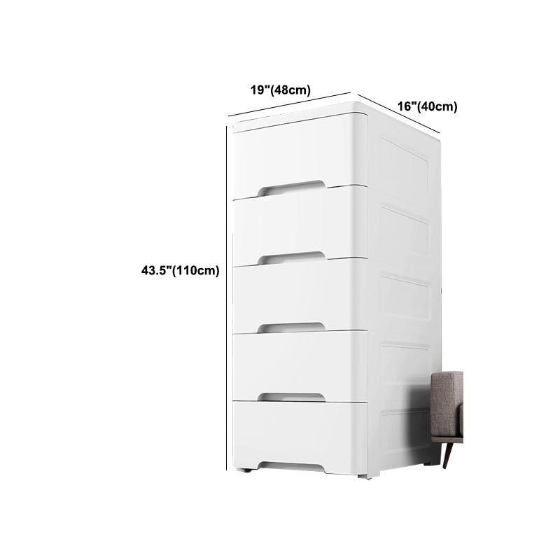 Armadio per armadio per armadio in plastica bianca con cassetto