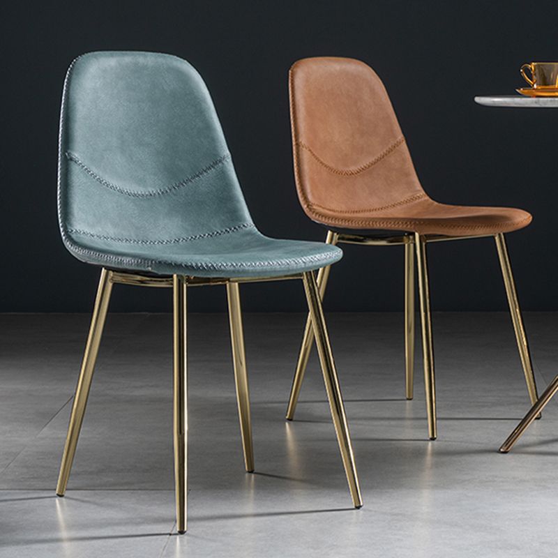 Glam Style Metal Dining Chair Dining Side Armless Chairs for Kitchen Clearhalo ' kitchen&dining_furn' 'Dining Chairs' 'Dining Tables & Seating' 'dining_chair' 'furn' 'furn_dining_chair' 'Furniture' 'furniture_dining_chair' 'Kitchen & Dining Furniture' 'kitchen' 1200x1200_fcd6f2b1-6169-4a02-83e8-d4121ba5e89d