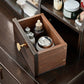 Traditional Rubberwood Bedroom Storage Box 3 Drawers Vanity Table