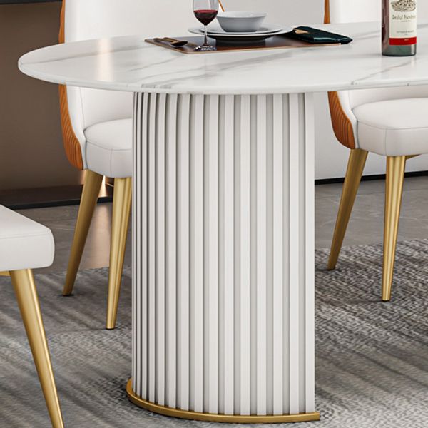 Modern Sintered Stone Table for Restaurant Oval Dining Table with Double Pedestal Base Clearhalo ' dining_table' 'Dining Tables & Seating' 'Dining Tables' 'furn' 'furn_dining_table' 'Furniture' 'furniture_dining_table' 'Kitchen & Dining Furniture' 'kitchen&dining_furn' 'kitchen' 'kitchen_dining_table' 1200x1200_fcd7e119-d01b-47f0-a03b-101ead1e8456