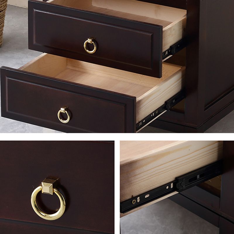 Traditional Accent Table Nightstand Antique Finish Drawer Storage Bed Nightstand Clearhalo 'Bedroom Furniture' 'furn' 'furn_night_stand' 'Furniture' 'night_stand' 'Nightstands' 1200x1200_fcd8836f-df50-4468-9b69-5d371d76b46b