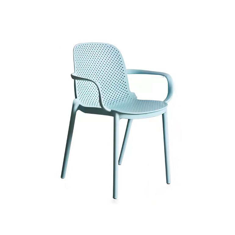 Modern Plastic Dining Armchair Chair Stackable Solid Back Dining Side Chair for Kitchen Clearhalo ' kitchen&dining_furn' 'Dining Chairs' 'Dining Tables & Seating' 'dining_chair' 'furn' 'furn_dining_chair' 'Furniture' 'furniture_dining_chair' 'Kitchen & Dining Furniture' 'kitchen' 1200x1200_fcd9d030-65bb-4230-92fd-4122c17e92c7
