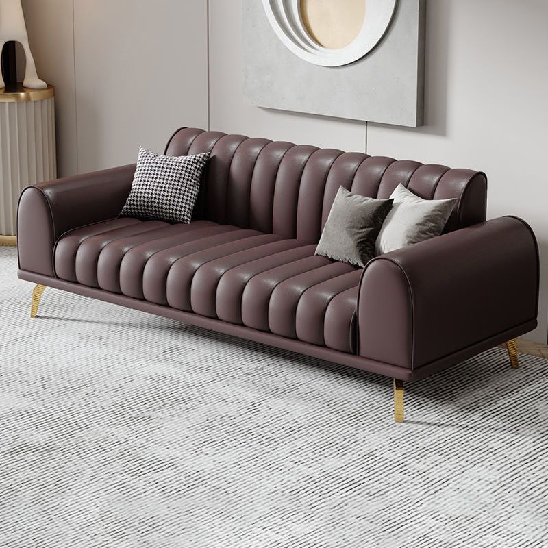 Modern Rolled Arm Sofa Standard Sofa with Sewn Pillow Back for Living Room Clearhalo 'Furniture' 'furniture_sofas' 'Living Room Furniture' 'Sofa' 'sofas' 1200x1200_fcdaabdf-af24-4977-a1cc-5d312b03cf47