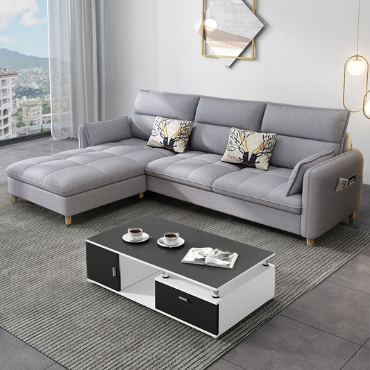 79.92"D x 56.3"W x 33.46"H 3-Seat Cushion Back Tufted Sectional with Storage Clearhalo 'furn' 'furn_sectionals' 'Furniture' 'furniture_sectionals' 'kitchen' 'kitchen_sectionals' 'Living Room Furniture' 'Sectionals' 1200x1200_fcdb1b61-fe6c-4a7b-95dc-d84d8c5cd26c