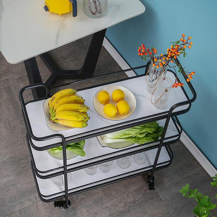 Modern Rolling Prep Table Metal Rectangular Prep Table for Home Use Clearhalo 'furn' 'furn_kitchen_islands_carts' 'Furniture' 'Kitchen & Dining Furniture' 'Kitchen Islands & Carts' 'kitchen_islands_carts' 1200x1200_fcdbd99f-57e8-440a-8be8-e6858199d11f