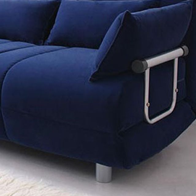 Divano contemporaneo con miscela in poliestere con cuscino a braccio quadrato incluso