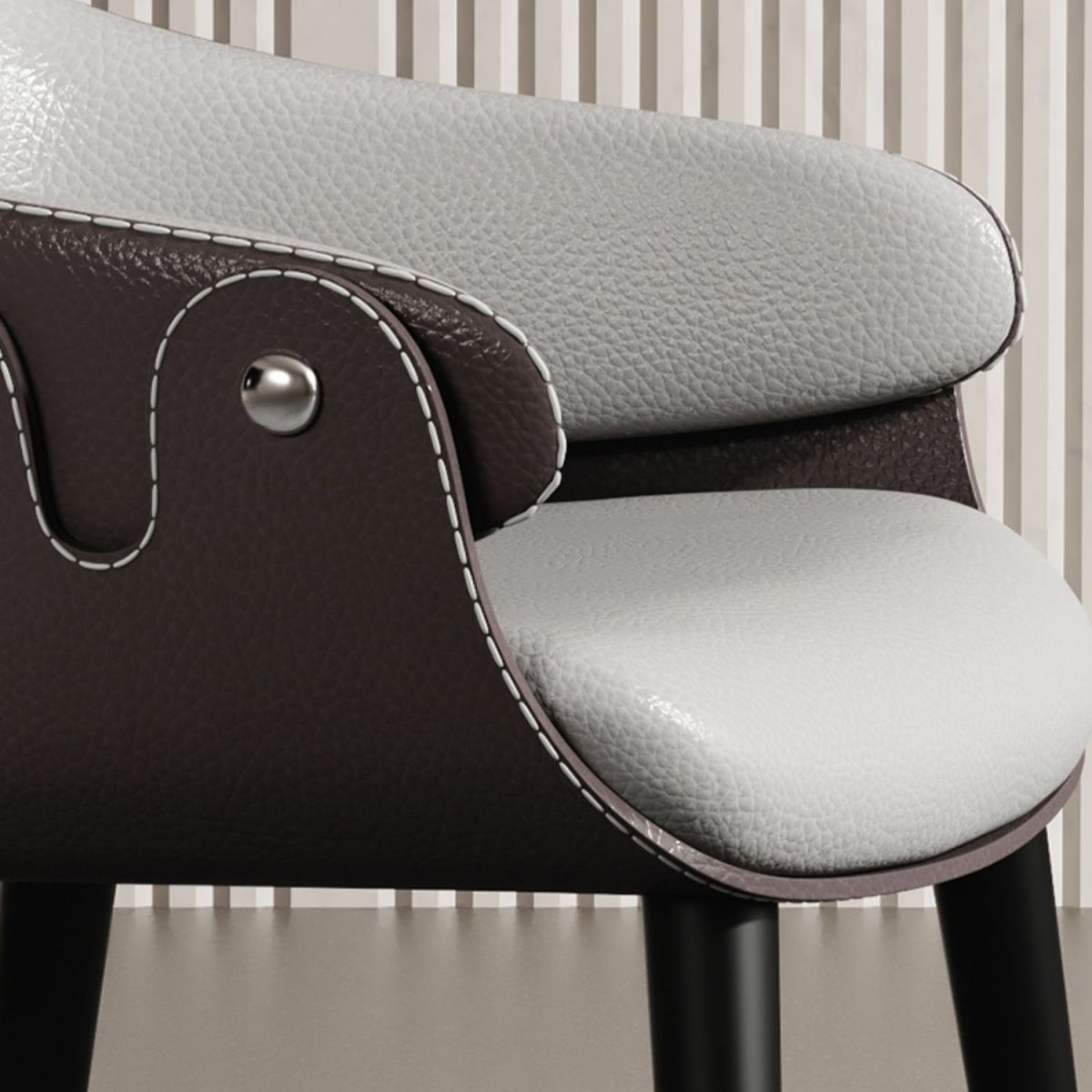 Chaise de salle à manger de style contemporain chaise de salle à manger avec des jambes en métal pour cuisine