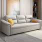 Contemporary 27.5"H Faux Leather Sofa Light Gray Stain-Resistant Sofa Bed