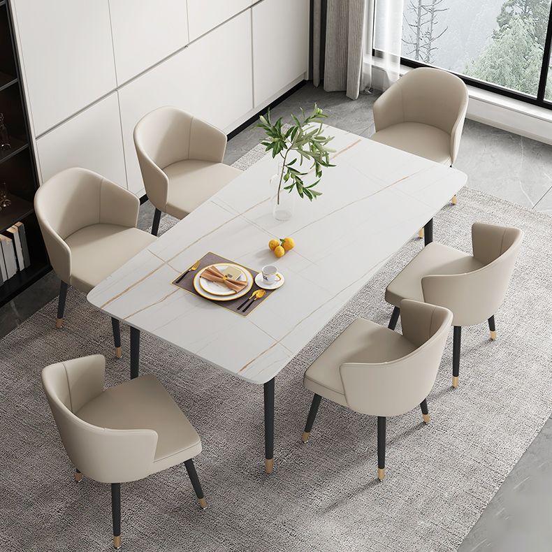 Sintered Stone Dining Table Traditional Luxury Table for Home Use Clearhalo ' dining_table' 'Dining Tables & Seating' 'Dining Tables' 'furn' 'furn_dining_table' 'Furniture' 'furniture_dining_table' 'Kitchen & Dining Furniture' 'kitchen&dining_furn' 'kitchen' 'kitchen_dining_table' 1200x1200_fcdfd041-faf4-45b0-80dc-e2692708ac6a