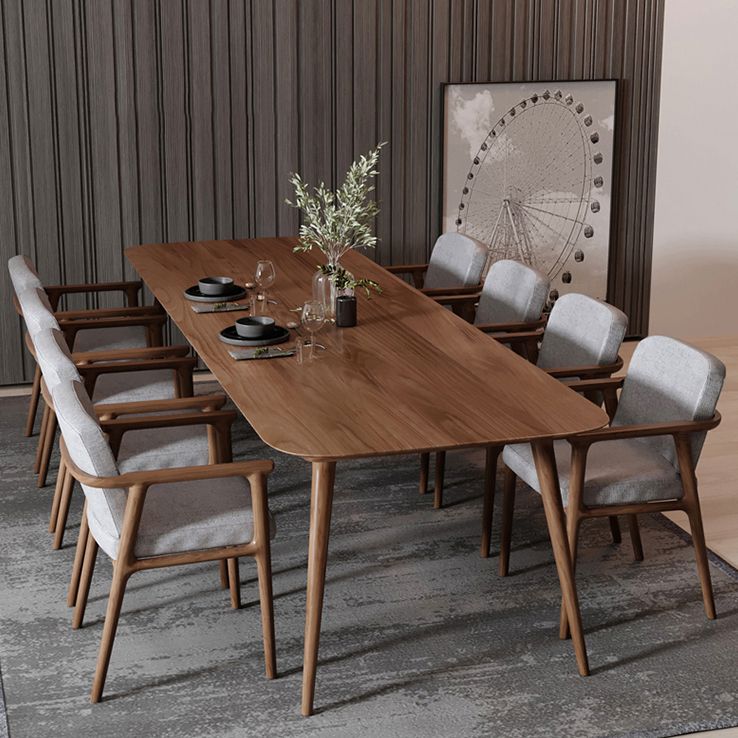 Rectangle Pine Solid Wood Table in Brown Modern Dining Table with 4 Legs for Restaurant Clearhalo ' dining_table' 'Dining Tables & Seating' 'Dining Tables' 'furn' 'furn_dining_table' 'Furniture' 'furniture_dining_table' 'Kitchen & Dining Furniture' 'kitchen&dining_furn' 'kitchen' 'kitchen_dining_table' 1200x1200_fcdfe5ff-becb-4a3e-bedd-932d894997ab