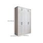 Engineered Wood Wardrobe Armoire Modern White Wardrobe Cabinet