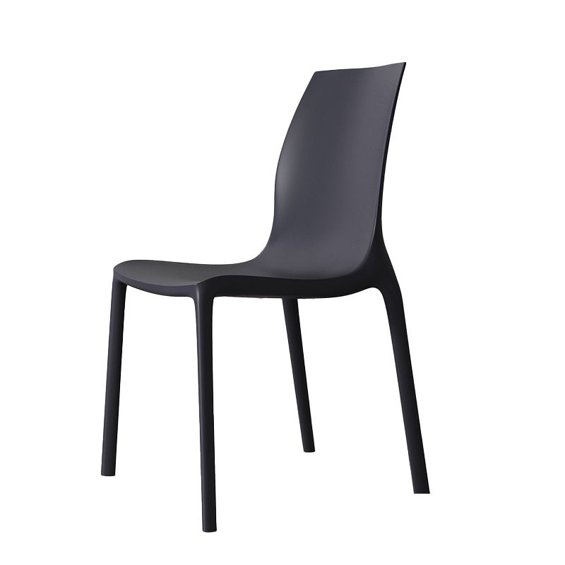 Contemporary Stacking Armless Dining Chairs Solid Back Chair for Home Use Clearhalo ' kitchen&dining_furn' 'Dining Chairs' 'Dining Tables & Seating' 'dining_chair' 'furn' 'furn_dining_chair' 'Furniture' 'furniture_dining_chair' 'Kitchen & Dining Furniture' 'kitchen' 1200x1200_fce721fc-8071-4476-af36-ab3bbe4ea673