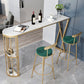 Faux Marble Bar Height Table Modern Style Bistro Pub Table with 2 Shelves Clearhalo 'Bar Furniture' 'Bar Tables' 'bar_tables' 'furn' 'furn_bar_tables' 'Furniture' 'Kitchen & Dining Furniture' 1200x1200_fce909b5-cac2-4591-93ae-3f5957fb611c