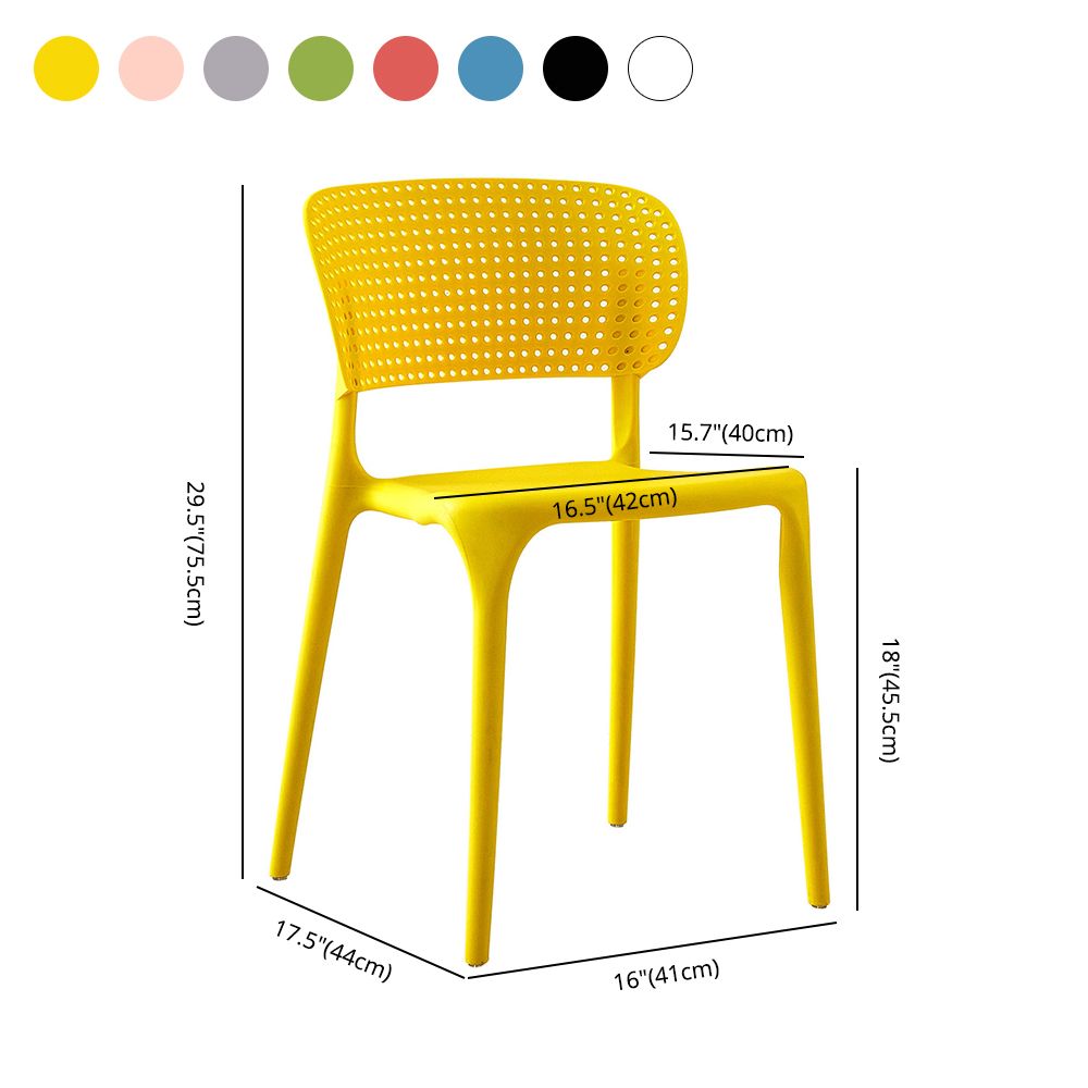 Modern Style Plastic Dining Chairs Open Back Stackable Dining Chair for Kitchen Clearhalo ' kitchen&dining_furn' 'Dining Chairs' 'Dining Tables & Seating' 'dining_chair' 'furn' 'furn_dining_chair' 'Furniture' 'furniture_dining_chair' 'Kitchen & Dining Furniture' 'kitchen' 1200x1200_fcea07e5-50a5-42d2-9022-ece9d83f0dc1