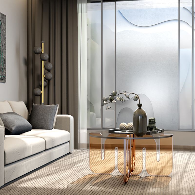 Round Acrylic Material Abstract Base Type Multi Color Selection Coffee Table Clearhalo 'Coffee & Accent Tables' 'Coffee Tables' 'coffee_tables' 'furn' 'furn_coffee_tables' 'Furniture' 'furniture_coffee_tables' 'Living Room Furniture' 1200x1200_fcec1dd5-ee33-4129-82b2-7c1bd42eb237