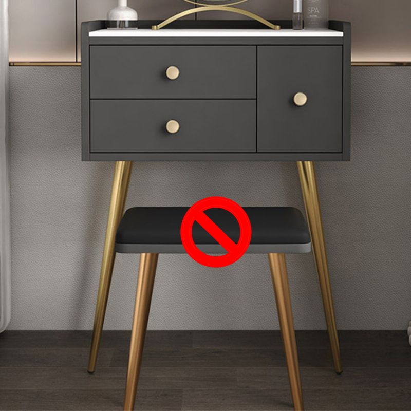 Vaiille contemporaine comptoir de maquillage en bois avec 3 tiroirs de rangement pour chambre à coucher