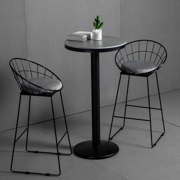 Industrial Bar and Counter Stool Metal Stool with Black Base Clearhalo 'Bar Furniture' 'Bar Stools' 'bar_stools' 'furn' 'furn_bar_stools' 'Furniture' 'furniture_bar_stools' 'Kitchen & Dining Furniture' 1200x1200_fcf015a0-cd50-4f41-9703-c7dc080b9a96