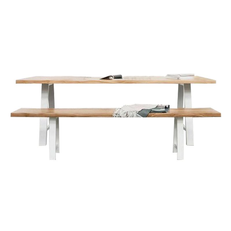 Rectangle 4 Legs Luxury Table Wood Color Fixed Table with Pinewood Solid Wood Clearhalo ' dining_table' 'Dining Tables & Seating' 'Dining Tables' 'furn' 'furn_dining_table' 'Furniture' 'furniture_dining_table' 'Kitchen & Dining Furniture' 'kitchen&dining_furn' 'kitchen' 'kitchen_dining_table' 1200x1200_fcf19d79-fc48-4282-8a4f-0520b5761e5f