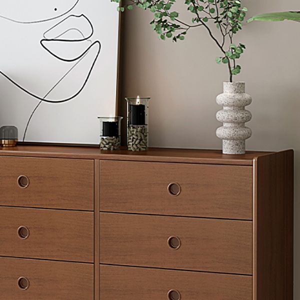 Cómoda cómoda de almacenamiento moderna, cómoda de madera maciza con cajones 5/6/9