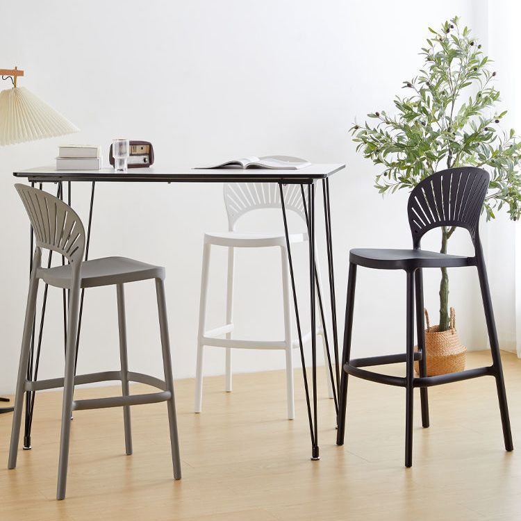 Modern Bar-stool Plastic Counter Bar Stool with Plastic Legs for Kitchen Clearhalo 'Bar Furniture' 'Bar Stools' 'bar_stools' 'furn' 'furn_bar_stools' 'Furniture' 'furniture_bar_stools' 'Kitchen & Dining Furniture' 1200x1200_fcf2a434-347a-4a1e-858f-a6ca56e9c2ff