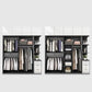 Contemporary White Storage Cabinet Mirrored Finish Cabinet with Sliding Door