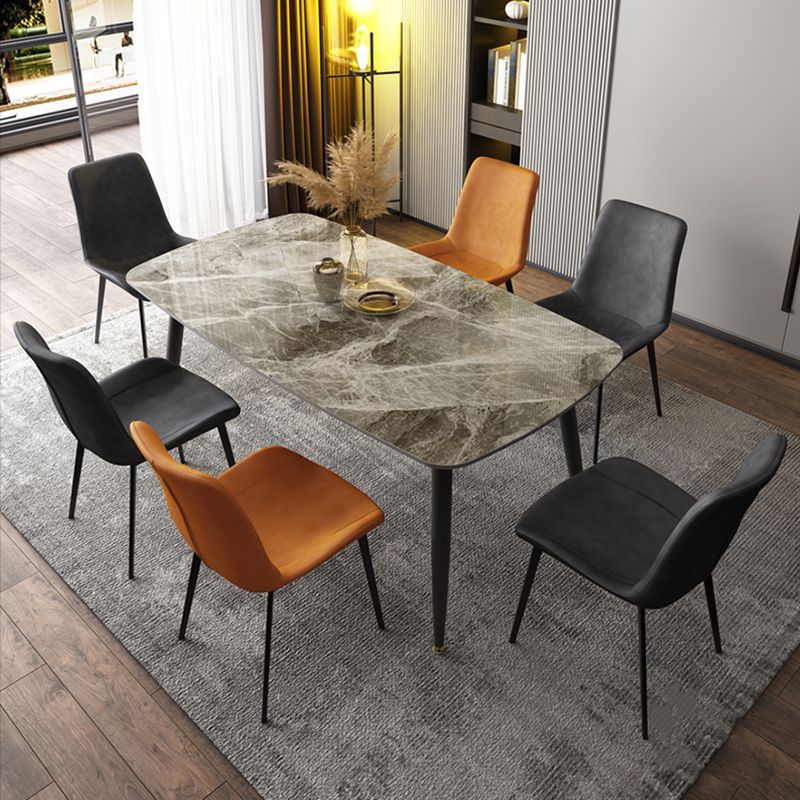 Contemporary Style Dining Chair Armless Side Chair for Kitchen with Metal Legs Clearhalo ' kitchen&dining_furn' 'Dining Chairs' 'Dining Tables & Seating' 'dining_chair' 'furn' 'furn_dining_chair' 'Furniture' 'furniture_dining_chair' 'Kitchen & Dining Furniture' 'kitchen' 1200x1200_fcf46201-c0e0-43f3-bf0b-be6dd97748ce