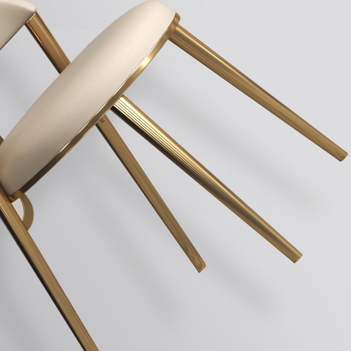 Sedia laterale senza braccio della sala da pranzo sedia da pranzo in pelle finta