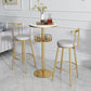 Round Shape Top Bar Table Metal Base Pub Table with Storage Shelves for Indoor Clearhalo 'Bar Furniture' 'Bar Tables' 'bar_tables' 'furn' 'furn_bar_tables' 'Furniture' 'furniture_bar_tables' 'Kitchen & Dining Furniture' 1200x1200_fcf7f6da-1a7a-46ad-84f1-3b002dd05f48